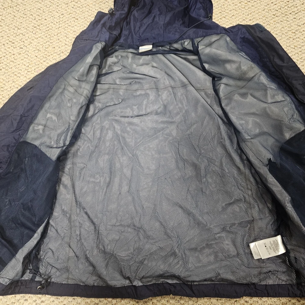 Columbia Watertight II Jacket With Hood Mens Navy Full Zip Size XL - Raincoat - Picture 8 of 8